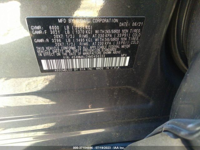 4S4WMALDXM3456333 Subaru Ascent Limited