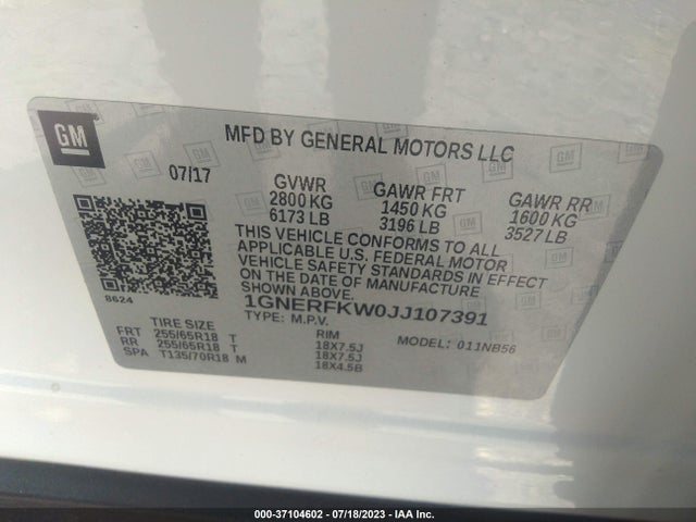 Chevrolet Traverse Ls 2018 1GNERFKW0JJ107391 Image 9