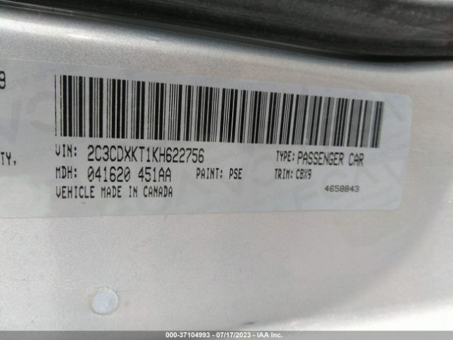 2C3CDXKT1KH622756 Dodge Charger Police