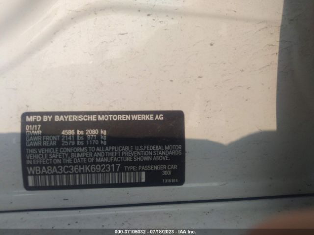 WBA8A3C36HK692317 BMW 3 Series 320i Xdrive