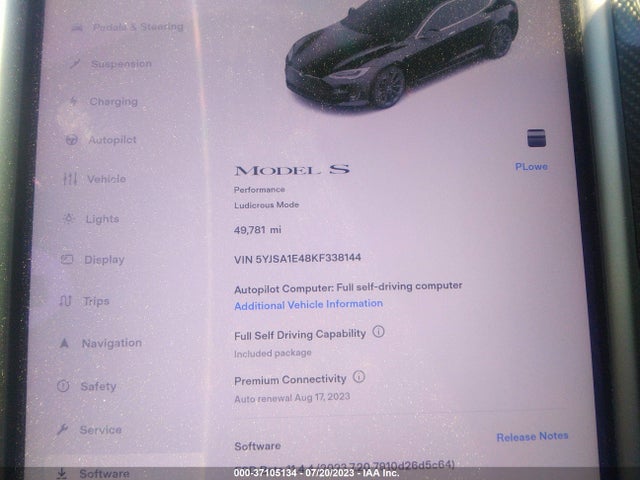 Tesla Model S 100d/p100d/performance 2019 5YJSA1E48KF338144 Image 14
