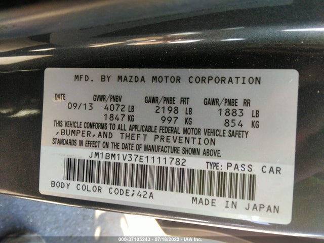 Mazda Mazda3 S Touring 2014 JM1BM1V37E1111782 Image 9