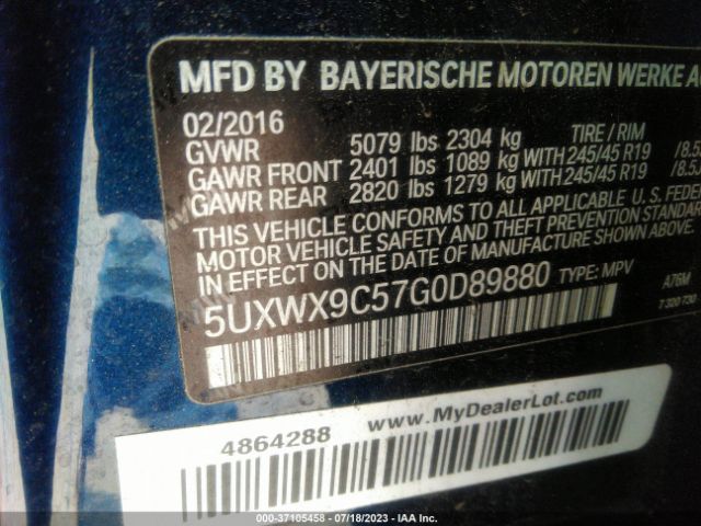 5UXWX9C57G0D89880 BMW X3 Xdrive28i