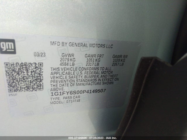 Chevrolet Bolt Euv Lt 2023 1G1FY6S00P4149507 Image 9