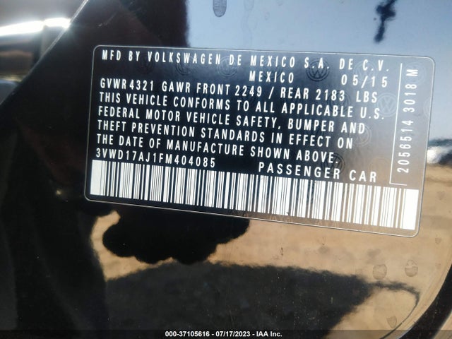 3VWD17AJ1FM404085 Volkswagen Jetta Sedan 1.8t Sport