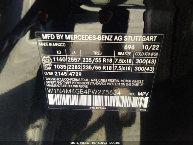 W1N4M4GB4PW275634 Mercedes-Benz Glb Glb 250