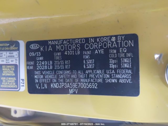 KNDJP3A59E7005692 KIA SOUL +