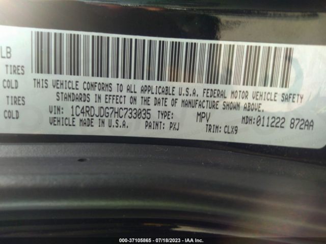 1C4RDJDG7HC733035 Dodge DURANGO GT