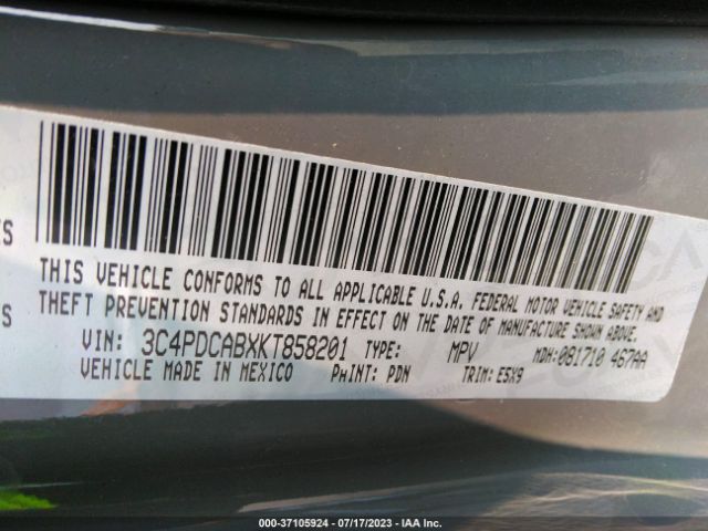 3C4PDCABXKT858201 Dodge Journey Se Value Pkg