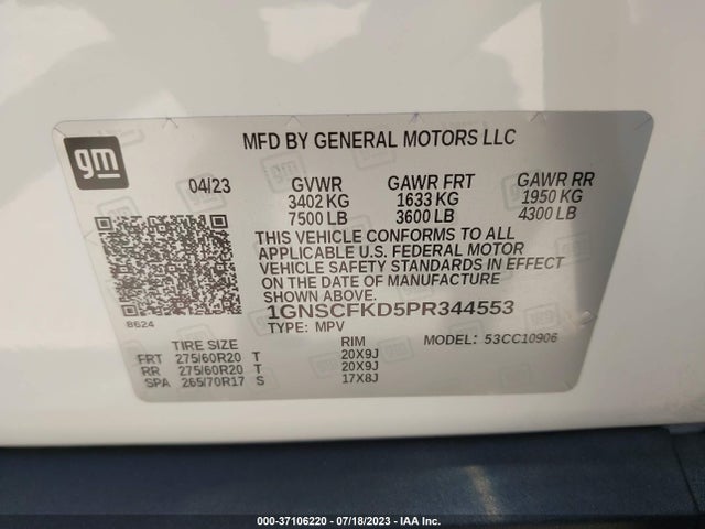 Chevrolet Suburban Premier 2023 1GNSCFKD5PR344553 Image 9