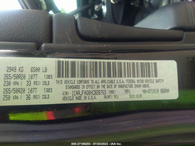 1C4RJFAG8HC828763 Jeep Grand Cherokee Altitude