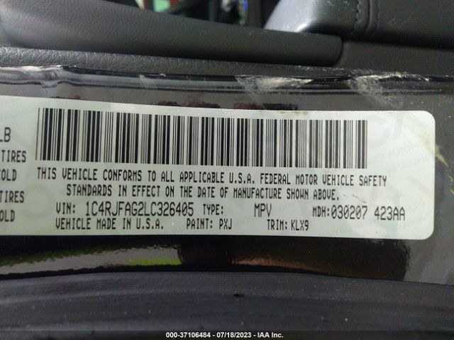1C4RJFAG2LC326405 Jeep Grand Cherokee Altitude
