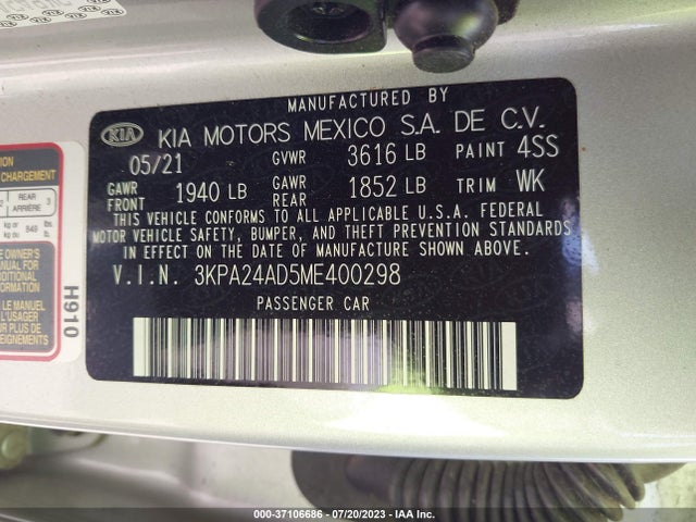 KIA RIO LX 2021 3KPA24AD5ME400298 Image 9