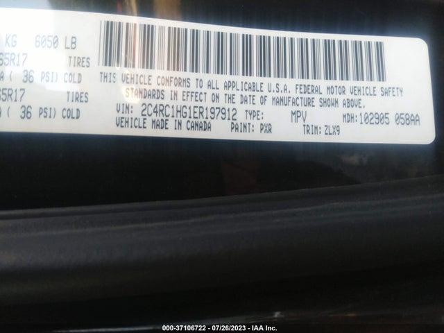 2C4RC1HG1ER197912 Chrysler Town & Country S