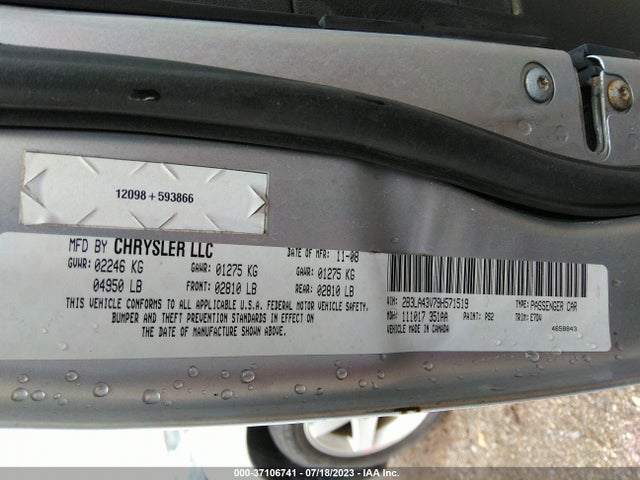2009 DODGE CHARGER SE VIN: 2B3LA43V79H571519