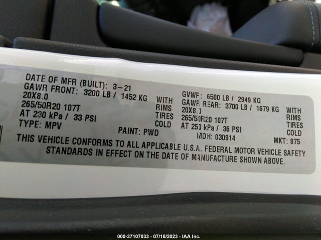 2021 JEEP GRAND CHEROKEE OVERLAND VIN: 1C4RJFCG4MC674379
