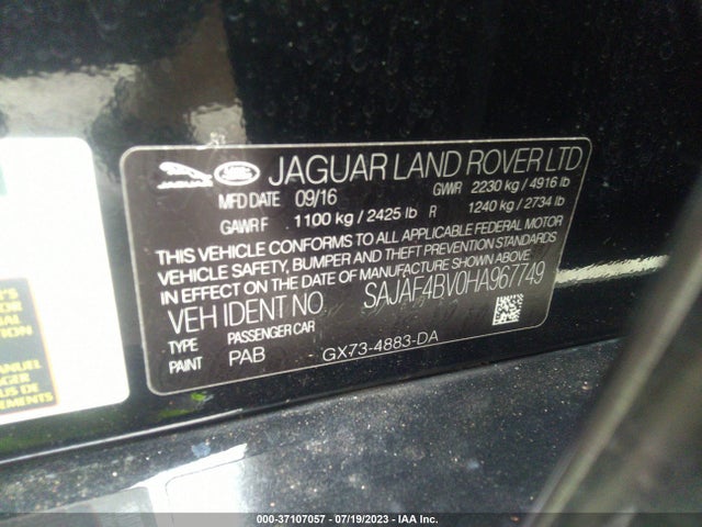 2017 JAGUAR XE SAJAF4BV0HA967749 Photo 8