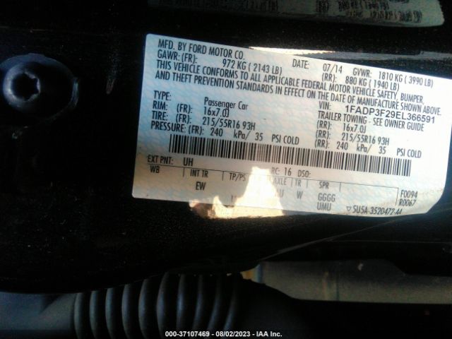 1FADP3F29EL366591 Ford FOCUS SE