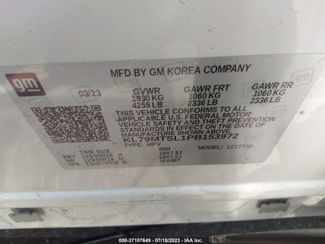 Chevrolet Trailblazer Rs 2023 KL79MTSL1PB153972 Image 9