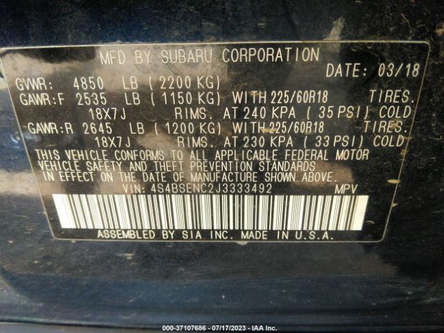 4S4BSENC2J3333492 Subaru Outback Limited