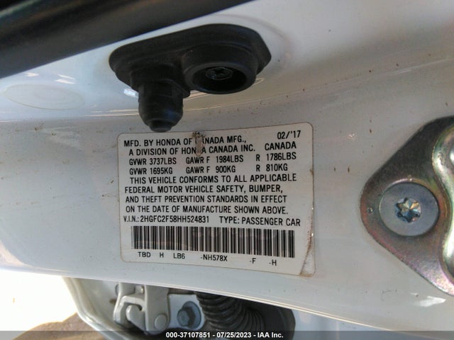 Honda Civic Sedan Lx 2017 2HGFC2F58HH524831 Image 15