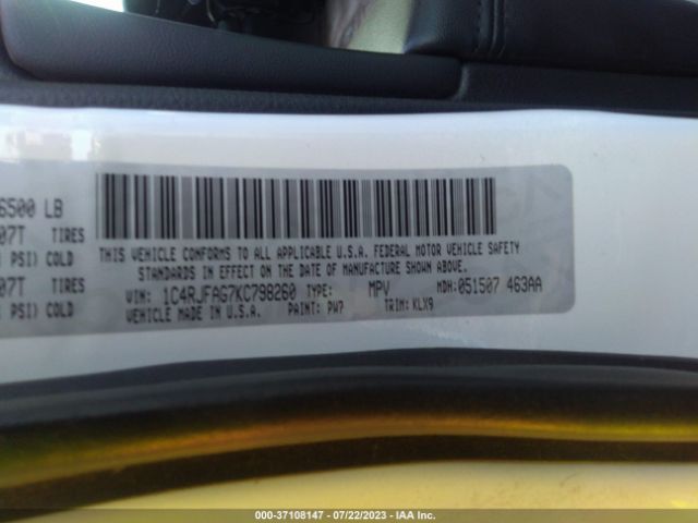 1C4RJFAG7KC798260 Jeep Grand Cherokee Altitude
