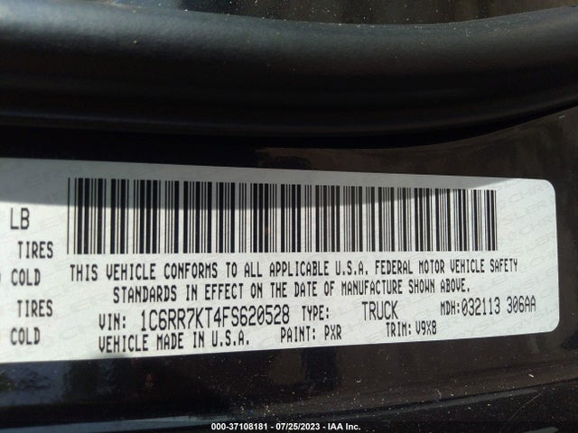1C6RR7KT4FS620528 RAM 1500 Express