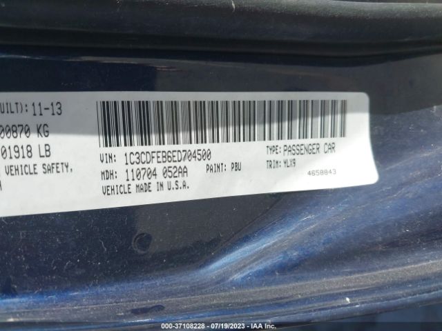 1C3CDFEB6ED704500 Dodge DART GT
