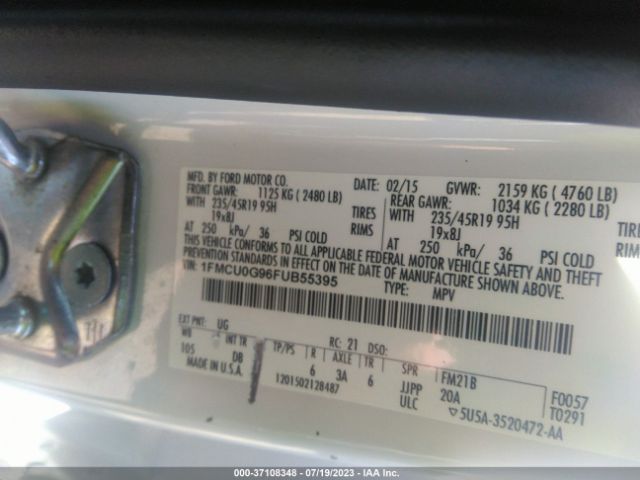 1FMCU0G96FUB55395 Ford ESCAPE SE