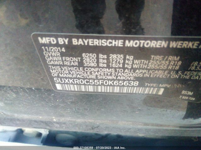 5UXKR0C55F0K65638 BMW X5 Xdrive35i