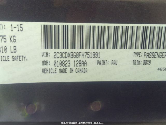 2C3CDXBG8FH751991 Dodge Charger Se