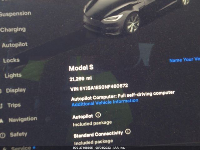 5YJSA1E50NF460672 Tesla MODEL S