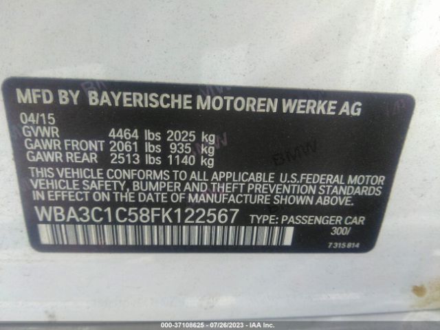 WBA3C1C58FK122567 BMW 3 Series 328i