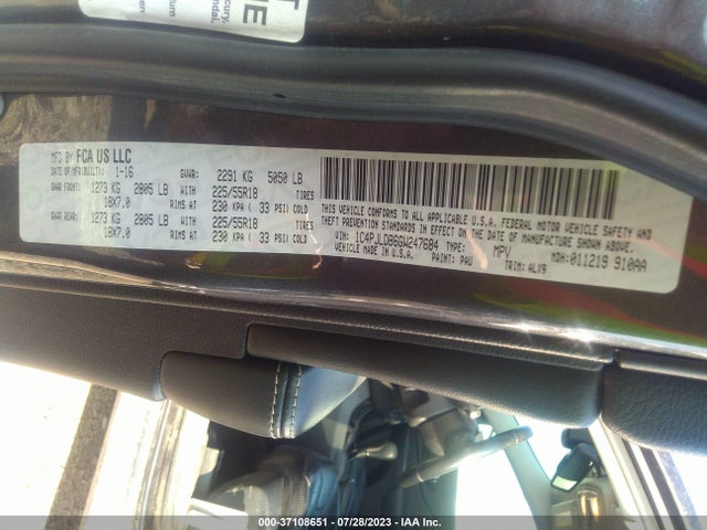 1C4PJLDB6GW247684 Jeep Cherokee Limited