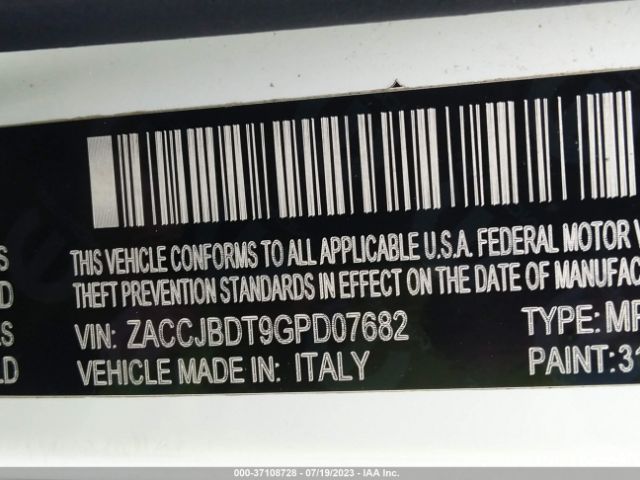 ZACCJBDT9GPD07682 Jeep Renegade Limited