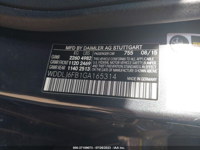 WDDLJ6FB1GA165314 Mercedes-Benz Cls Cls 400