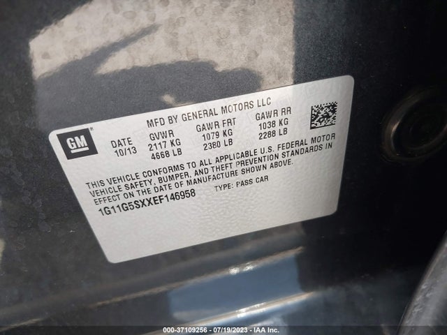 Chevrolet MALIBU LT 2014 1G11G5SXXEF146958 Image 14