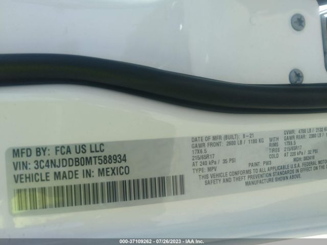 3C4NJDDB0MT588934 Jeep Compass Trailhawk