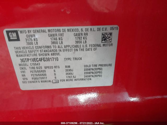 3GTP1VEC4FG381710 GMC Sierra 1500 Slt