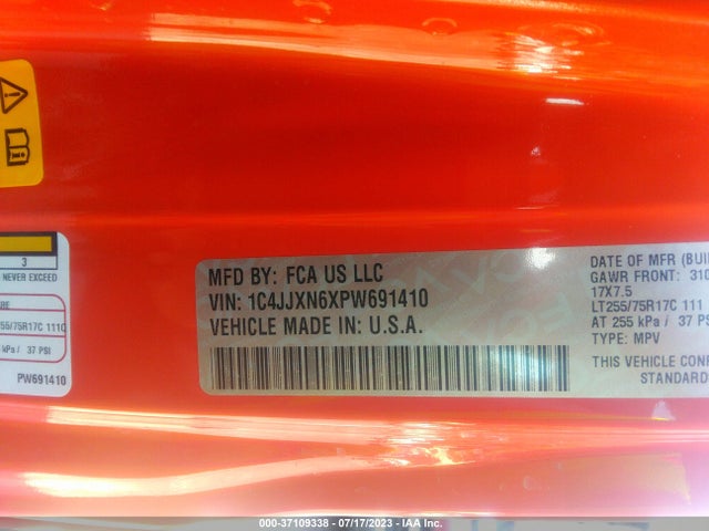 1C4JJXN6XPW691410 Jeep WRANGLER 4XE