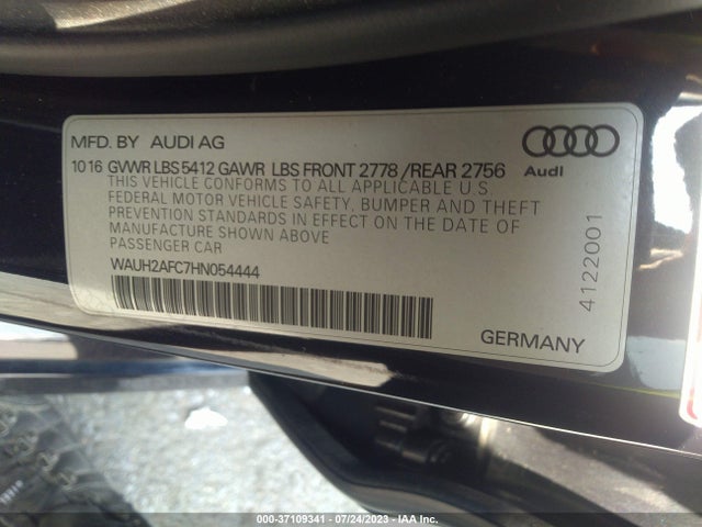 2017 Audi S6, VIN: WAUH2AFC7HN054444