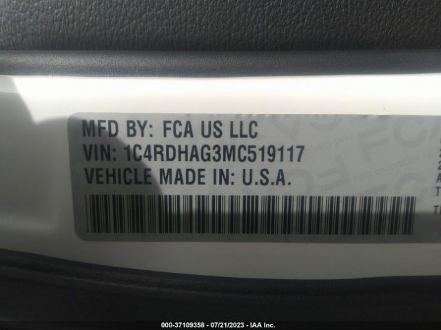 1C4RDHAG3MC519117 Dodge Durango Sxt Plus