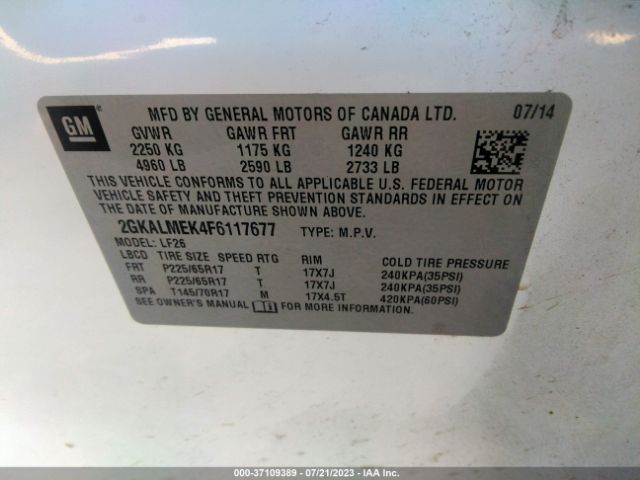 2GKALMEK4F6117677 GMC Terrain Sle