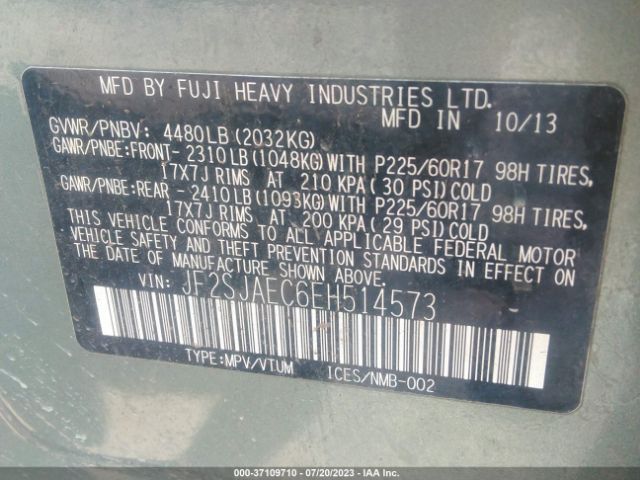 JF2SJAEC6EH514573 Subaru Forester 2.5i Premium