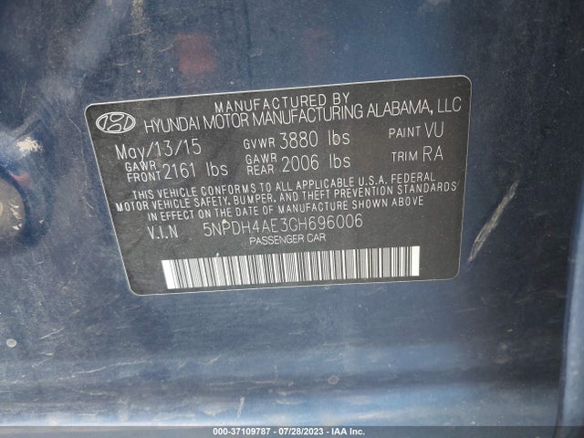 Hyundai ELANTRA SE 2016 5NPDH4AE3GH696006 Image 16