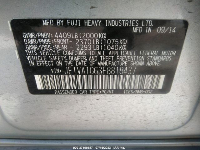 JF1VA1G63F8818437 Subaru Wrx Limited