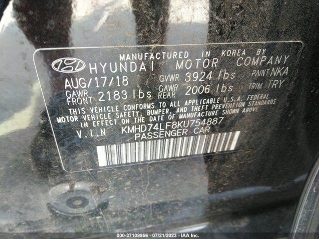 Hyundai ELANTRA SE 2019 KMHD74LF8KU754887 Image 8