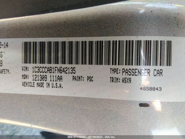 1C3CCCAB1FN642135 Chrysler 200 Limited