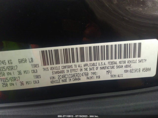 2C4RC1CG0ER314760 Chrysler Town & Country Touring-l