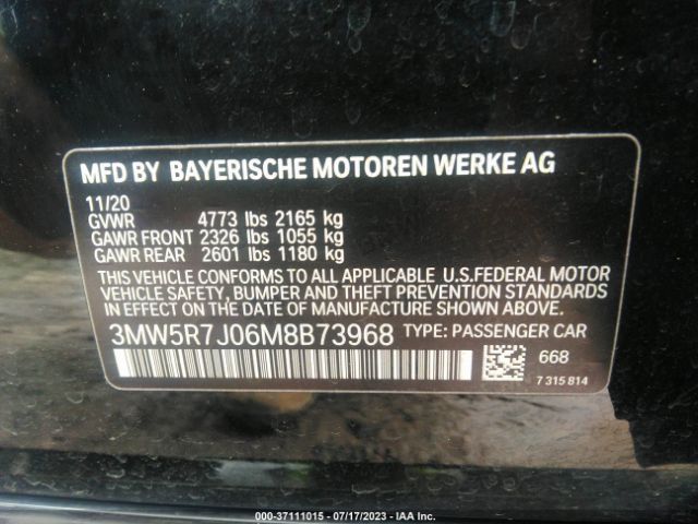 3MW5R7J06M8B73968 BMW 3 Series 330i Xdrive